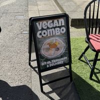 Great to see they promote their vegan combo outside as well!  at Jebana  in Belfast