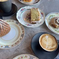 Pastries including the lemon cake  at MangiaFoglie  in Long Beach