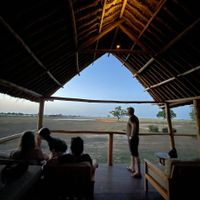 A view of the waterhole at Satao Camp in Tsavo
