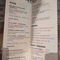 Wine list Feb 25 at Sapori at Tailors in Islington
