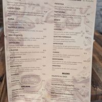 Pizza menu Feb 25 at Sapori at Tailors in Islington