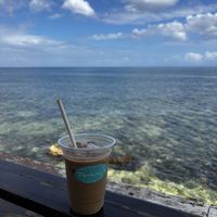 They offered almond milk which is not my favourite but were fine with me only having a shot of espresso and adding my own milk instead   at Patsy's Coffeeshop in Negril