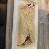 Chickpea sauce crepe w/ truffle  at Crepes de Lune in Arezzo
