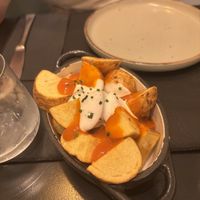 Vegan patatas bravas  at El Indicado in Barcelona