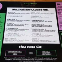 Speisekarte at Veganoven in Erlangen