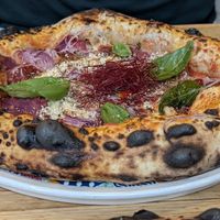 Salami scharf (die Chili drauf ist gut scharf) at Veganoven in Erlangen