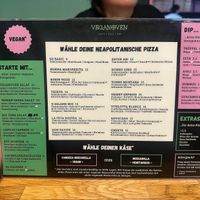 Food menu at Veganoven in Erlangen