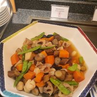 Boiled vegetables at Restaurant Cafe Ceres in Narita