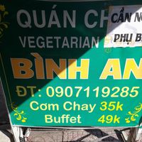 Sign outside at Bình An in Ho Chi Minh City