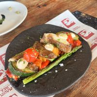 Grilled veg starter  at Malum Rex in Astigarraga