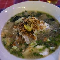 Noodle soup egg at Emily's Noodle in Khon Tai