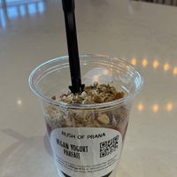 Vegan yoghurt parfait  at ABQ - Rush of Prana - Past Security in Albuquerque