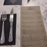 Wine menu, I don't know if there's any vegan option. I had a coke. at Franks in Dundee