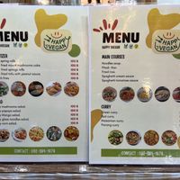 Menu  at Happy Vegan in Koh Samui