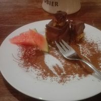 Raw choc+date+nut cake at El Haso in Freiburg