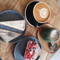 Vegan cake (coconut and cream-berry) at Sternweiler in Heidelberg