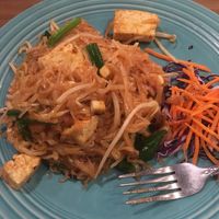 Vegan pad thai with soft tofu. Order with no eggs or fish sauce.   at Lanna Thai  in Everett