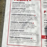 Vegan Menu  at Breakfast Republic in Long Beach