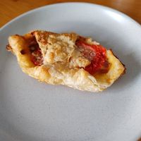 Bacon, cheese & tomato turnover at Bel's Vegan Bakes - Pop-Up in Bangor