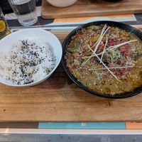 Curry de légumes at Hiboubox in Villard-de-lans