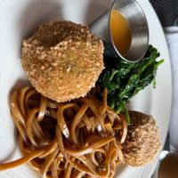 Vegan crabcake dinner at Gertrude's at the BMA in Baltimore