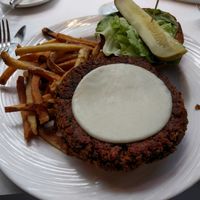 Yolanda's Black Bean Burger at Gertrude's at the BMA in Baltimore