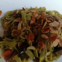 taglitelle, basil, almond  at Leggero in London