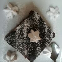 Vegan brownie  at Leggero in London