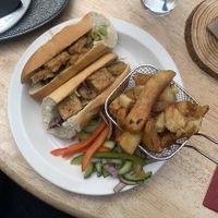 Vegan tempeh BLT (chips added extra)   at Tocketts Mill Country Park in Guisborough