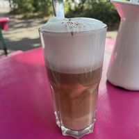 White choc mocha with soya milk (oat option too)  at Mamalicious in Hamburg