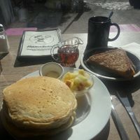 pancakes and melted cheese sandwich  at Mamalicious in Hamburg