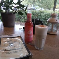 Rhubarb Lemonade
Chai Latte with plantbased milk at Mamalicious in Hamburg