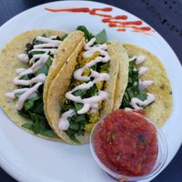 Breakfast tacos were a little bland, 4/5 at The Sentient Bean in Savannah