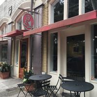 it got seating outdoor too, in the front and back (yard). at The Sentient Bean in Savannah