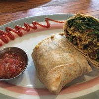 vegan breakfast burrito  at The Sentient Bean in Savannah