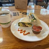 Breakfast burrito   at The Sentient Bean in Savannah