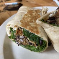 Vegan Breakfast Burrito, with tofu scramble   at The Sentient Bean in Savannah