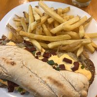 Tasty sandwich and fries  at RELICIOSO in Buenos Aires