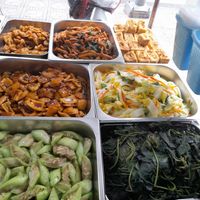 Com chay selection at Bat Nha 1 Vegetarian Restaurant in Ho Chi Minh City