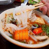 My take away vegan noodles eating at home at Song Liên in Ho Chi Minh City