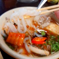 Eating at home my take away vegan noodles at Song Liên in Ho Chi Minh City