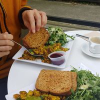 Vegan scramble, gf at Ada's Technical Books and Cafe in Seattle