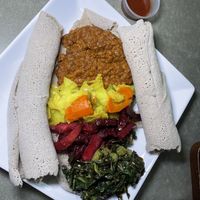 Mister Wat (Spicy Lentil) with vegetables   at Ethiopian Cuisine by Friends in Pensacola