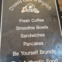 The front page of their menu at D'oasis Cafe' at Railay Beach in Krabi