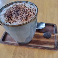 Cappuccino at Lōf Bakery in Barcelona