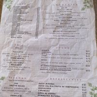 Menu   at Espiritu Verde de Zipolite in Zipolite