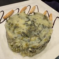 Cabbage and potato dish  at Barri Antic Hostel & Pub in Andorra La Vella