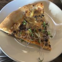 Vegan thru-hiker  at Backpacker Pizza  in Camas