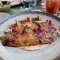 Miso-glazed Aubergine at Kin Restaurant in London