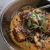 Sticky tofu at Kin Restaurant in London